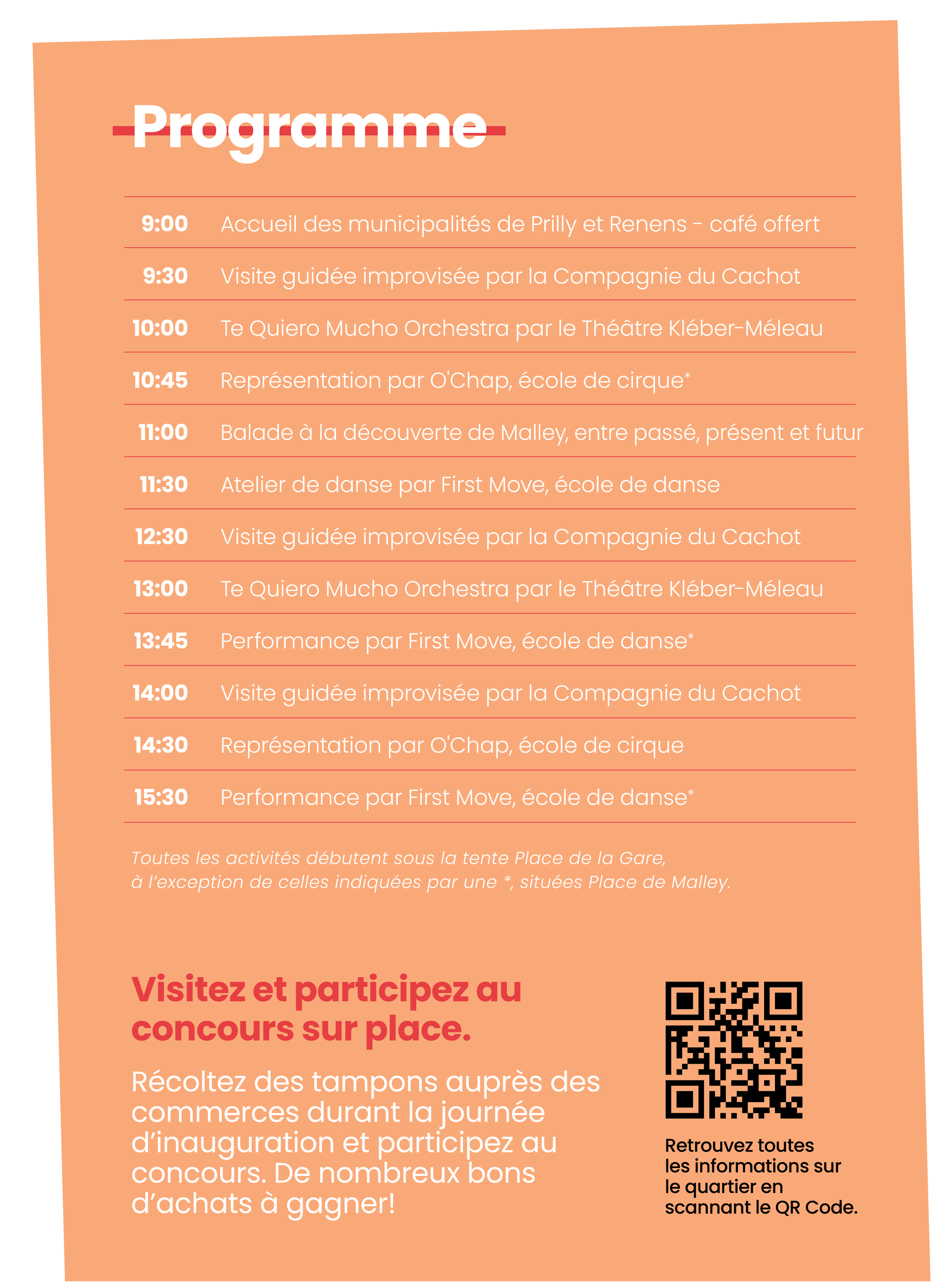 Inauguration Malley-Gare : Programme d'animations  